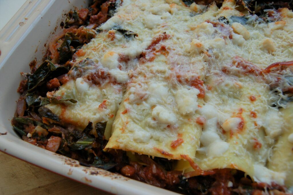 Spring green canneloni - bake until golden brown