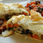 Winter veg filo pasty