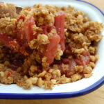 Rhubarb crumble