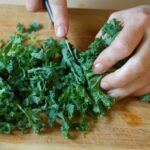 Slice kale thinly web