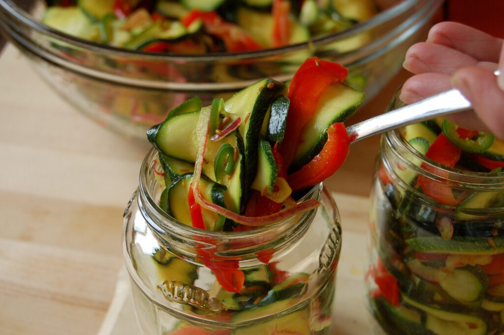Spoon the pickle into sterilised jars web